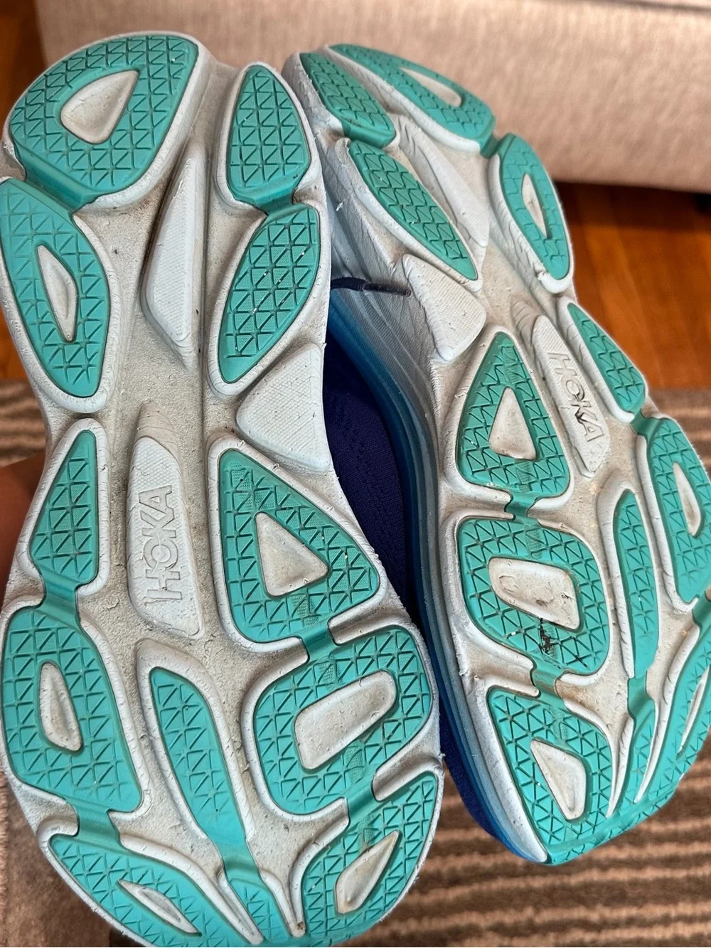 Hoka Bondi 8 Blue Teal Men's Athletic Running Shoes Size 13 #VD3